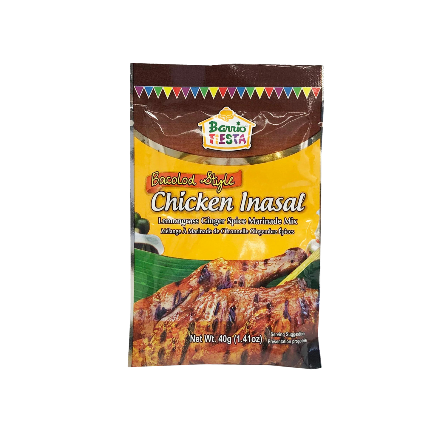 Barrio Fiesta Bacolod Style Chicken Inasal (Lemon Grass Ginger-Spice Marinade) 40g x 72  - 72/40g | 1.41oz