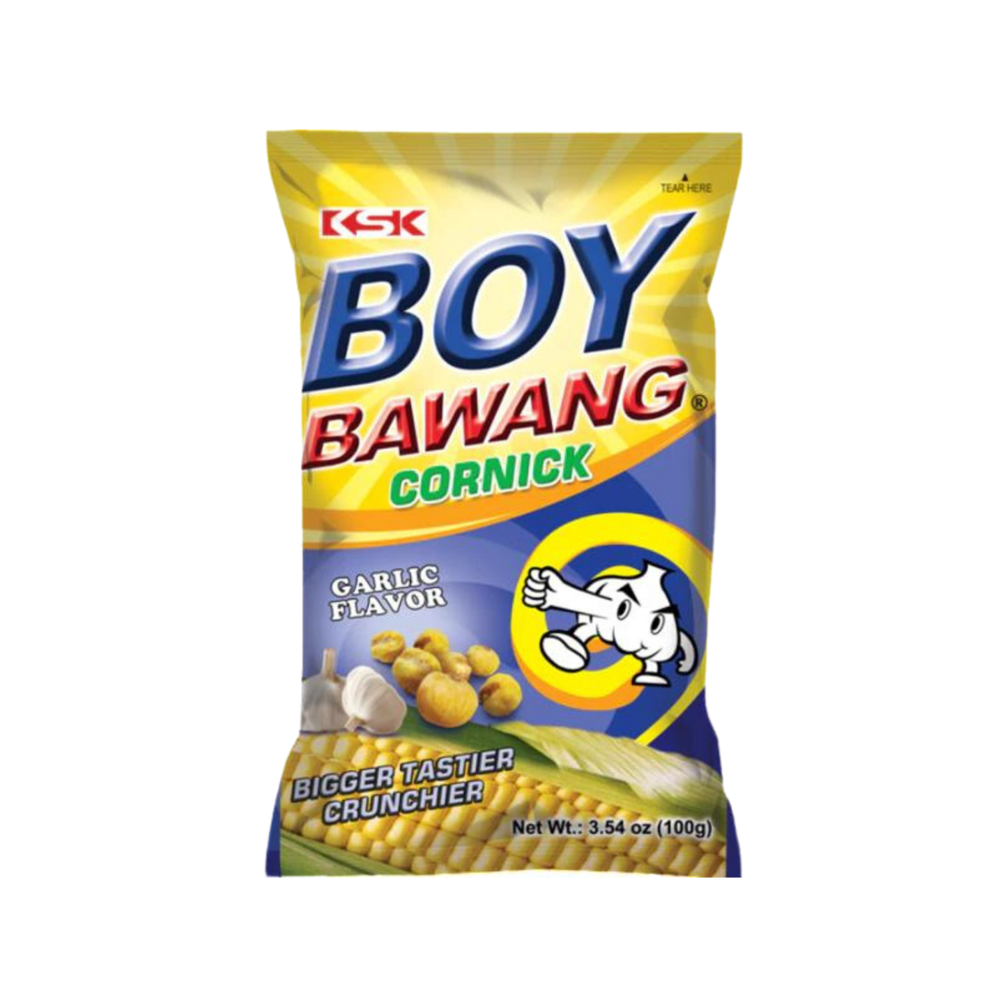 Boy Bawang Cornick Garlic Flavor - 40/100g  | 3.54oz