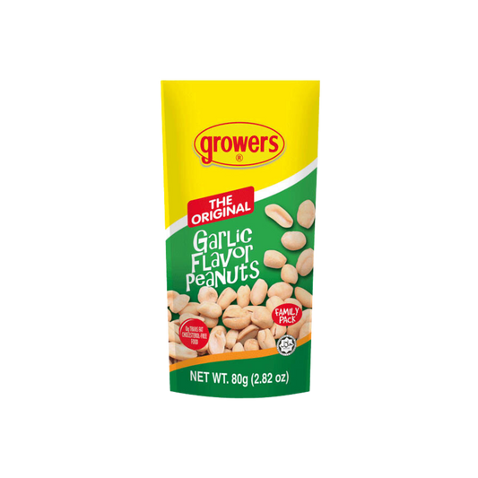 Growers Less Grease Peanuts Garlic Flavor (Family Size) - 24/80g | 2.82oz