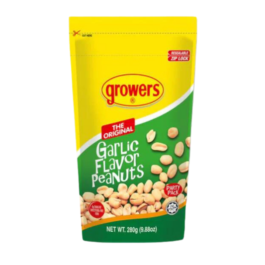 Growers Less Grease Peanuts Garlic Flavor (Party Pack) - 12/280g | 9.88oz