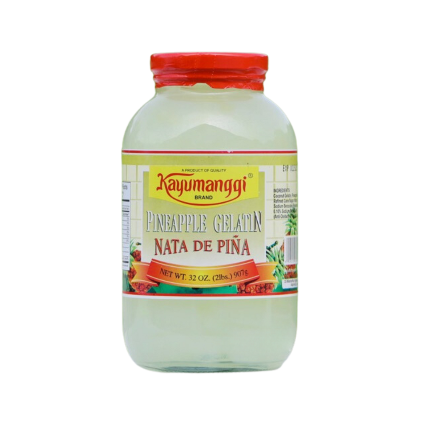 Kayumanggi Pineapple Gelatin (Nata De Piña) - 907g - 12/907g | 32oz