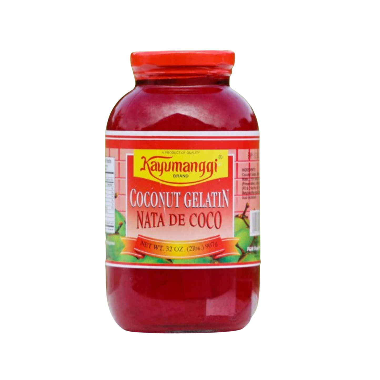 Kayumanggi Red Coconut Gelatin (Nata De Coco) - 907g - 12/907g | 32oz