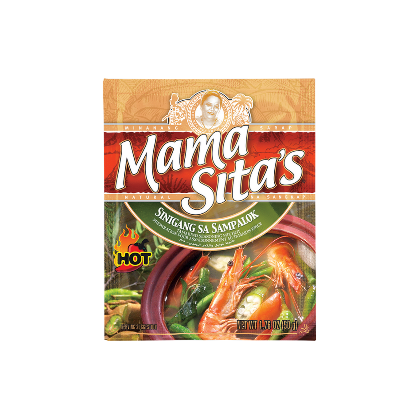 Mama Sita's Tamarind Seasoning (Sinigang) Mix (Hot) - 72/50g | 1.76oz