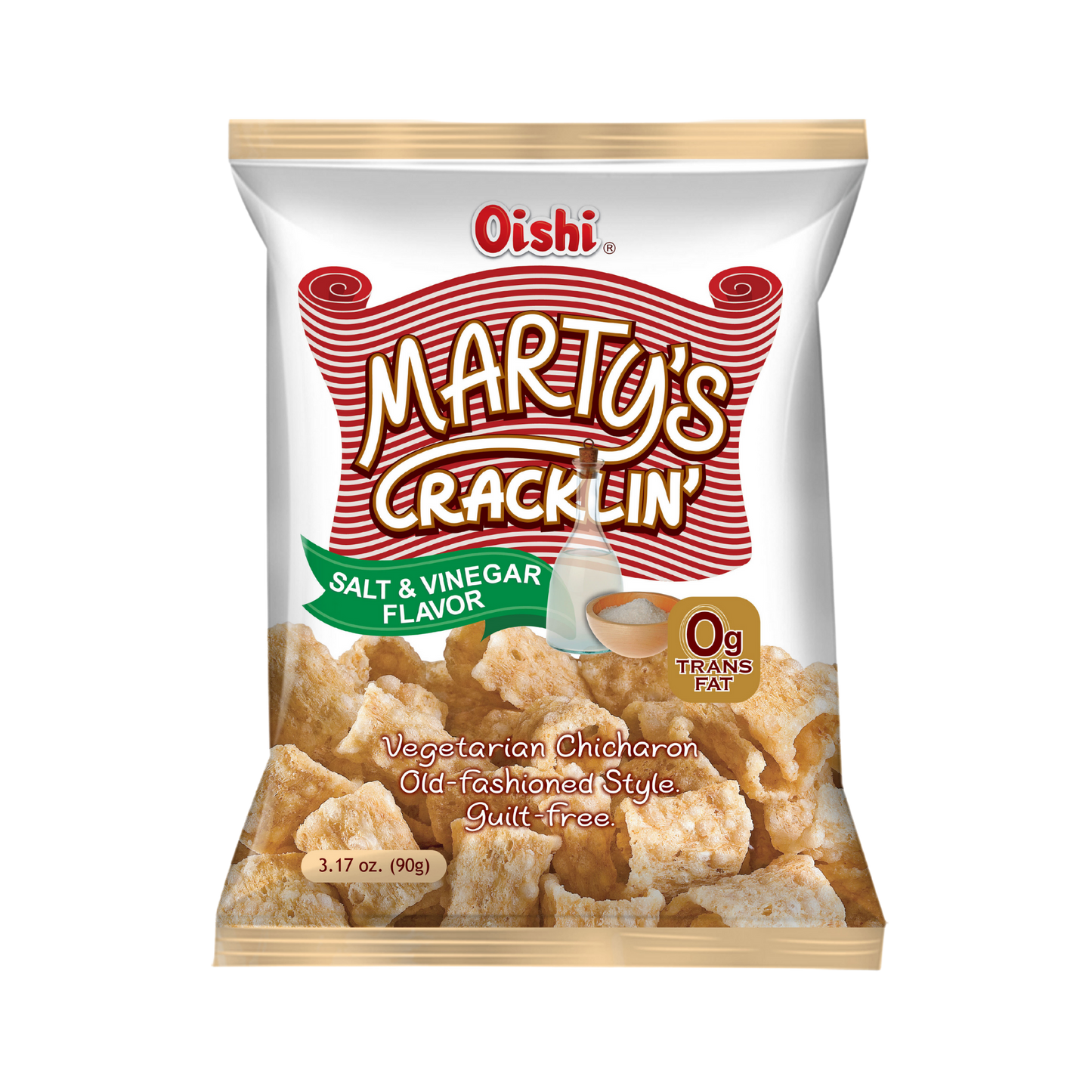 Oishi Marty's Crackling Salt & Vinegar Flavor - 30/90g | 3.17oz