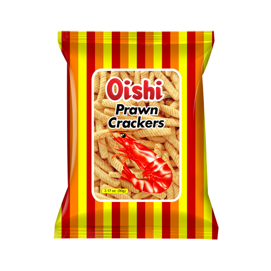 Oishi Prawn Crackers Classic (Plain) - 30/90g | 3.17oz