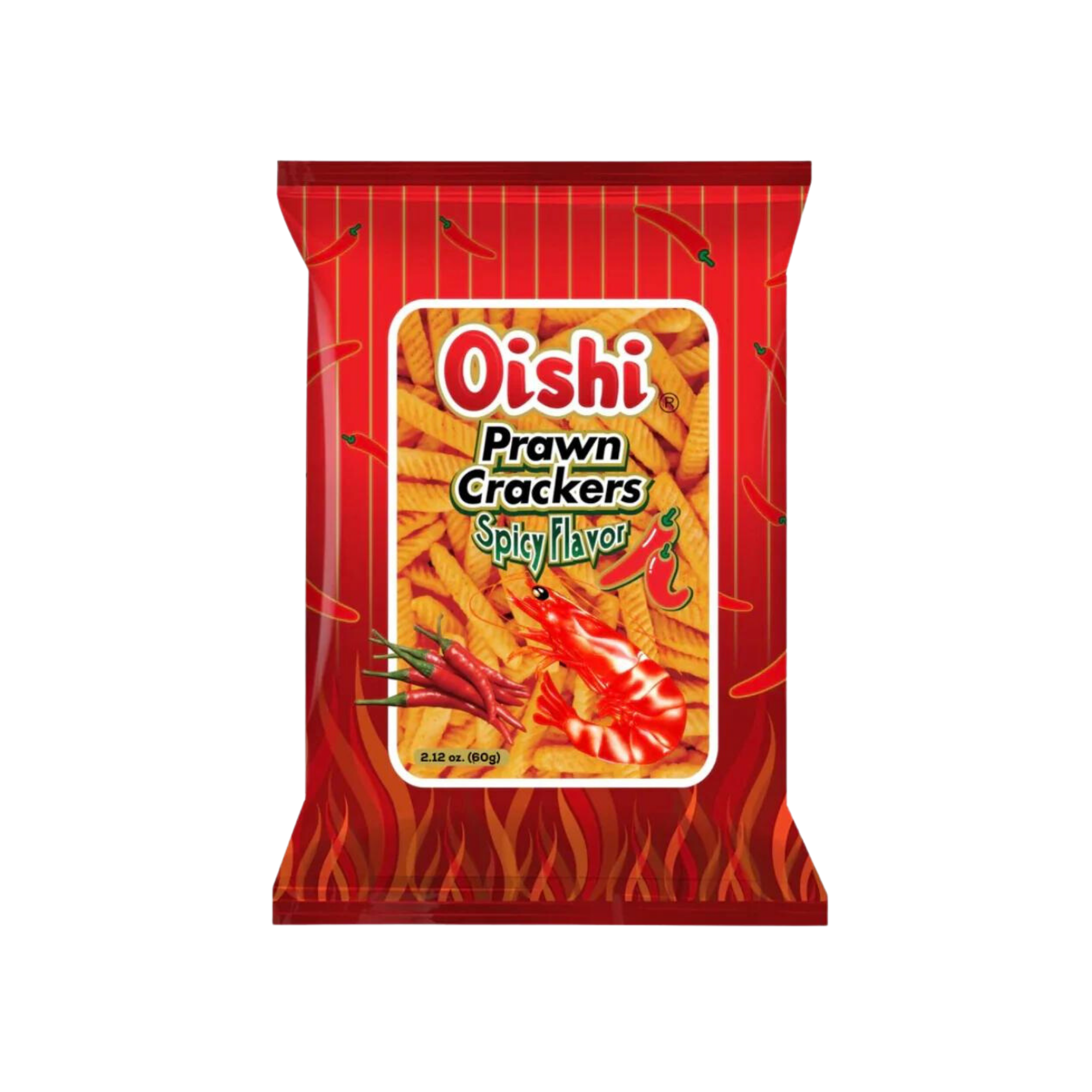 Oishi Prawn Crackers Spicy Flavor 50 60g 2 12oz Wow Food Distributor