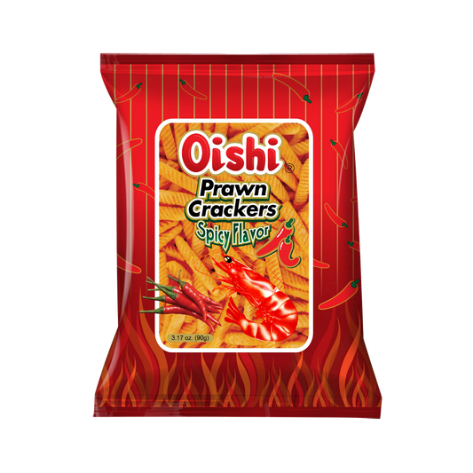 Oishi Prawn Crackers Spicy Flavor - 30/90g | 3.17oz