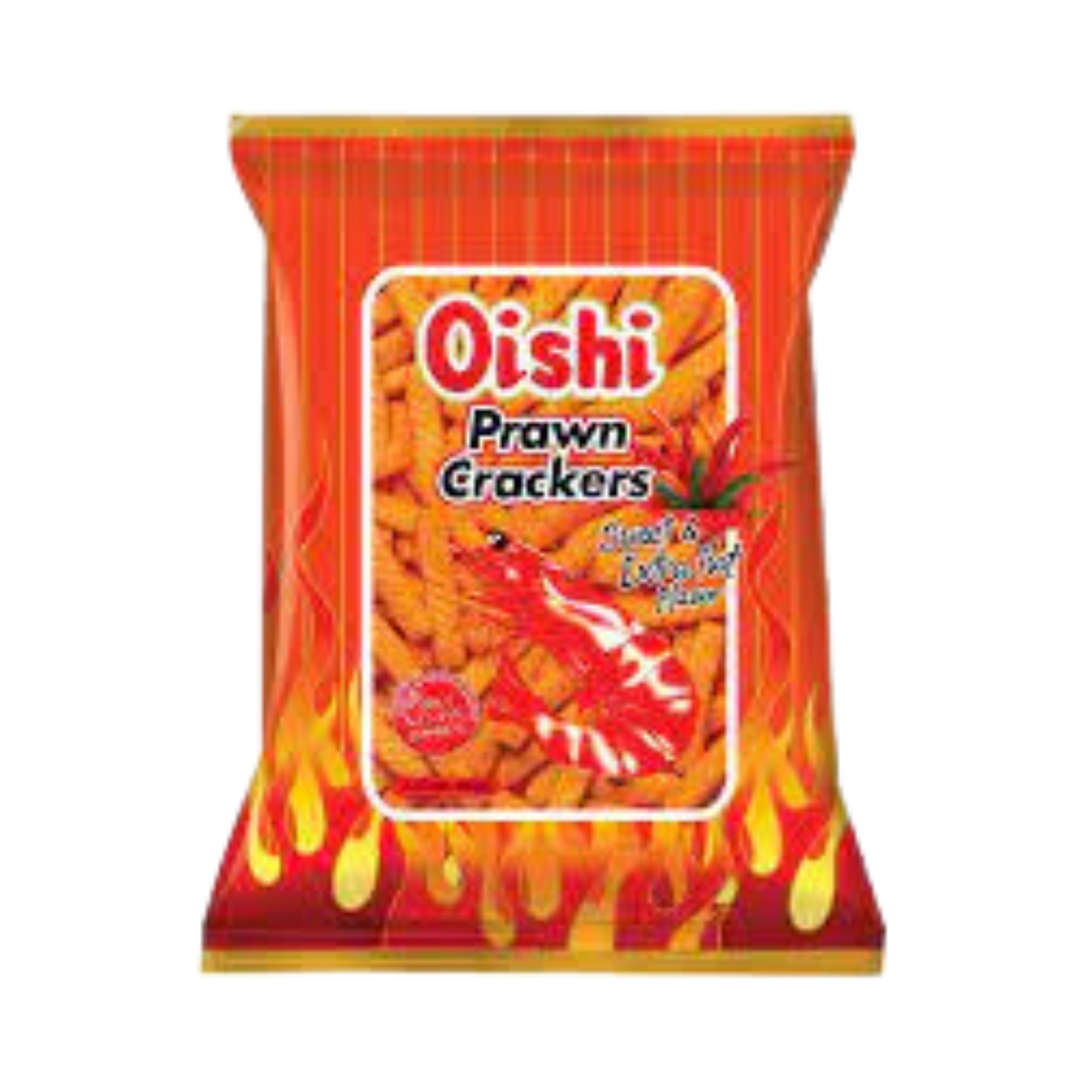 Oishi Prawn Crackers Sweet & Extra Hot Flavor - 30/90g | 3.17oz