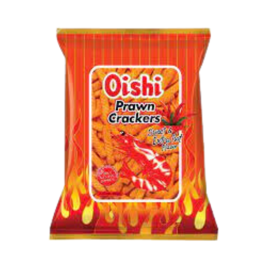 Oishi Prawn Crackers Sweet & Extra Hot Flavor - 30/90g | 3.17oz