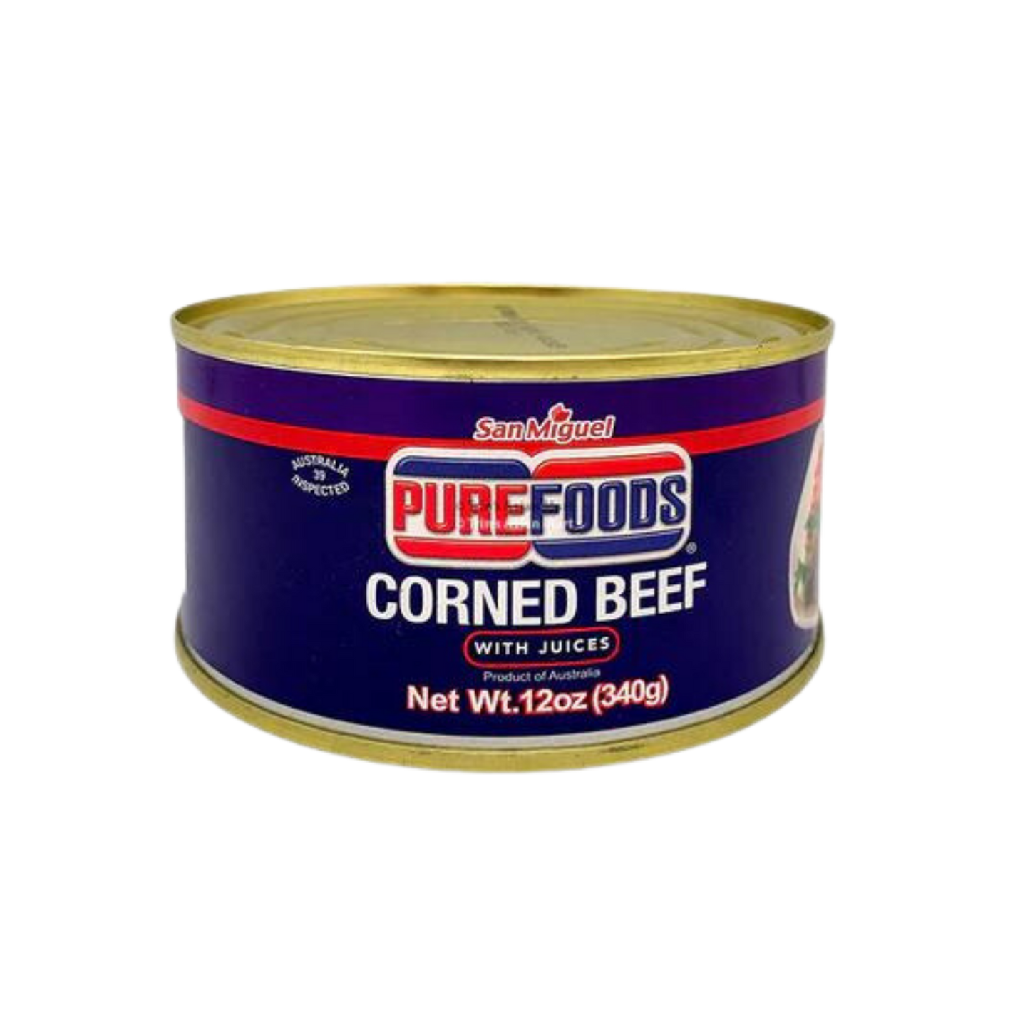 San Miguel Purefoods Corned Beef Round with Juices (Australia)  - 24/340g | 12oz