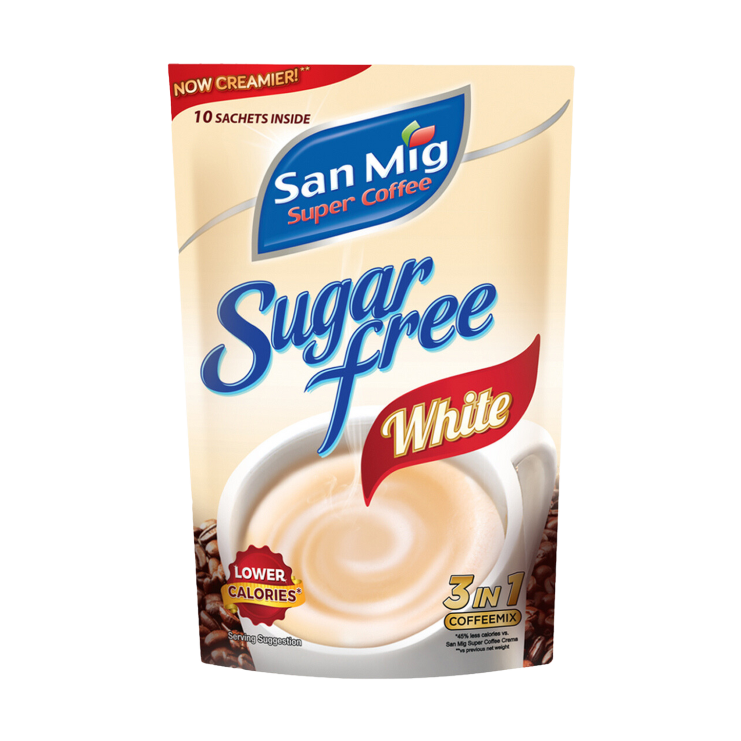 San Mig Super Coffee 3-in-1 (Sugar Free White) - 10x30/10g | 0.35oz