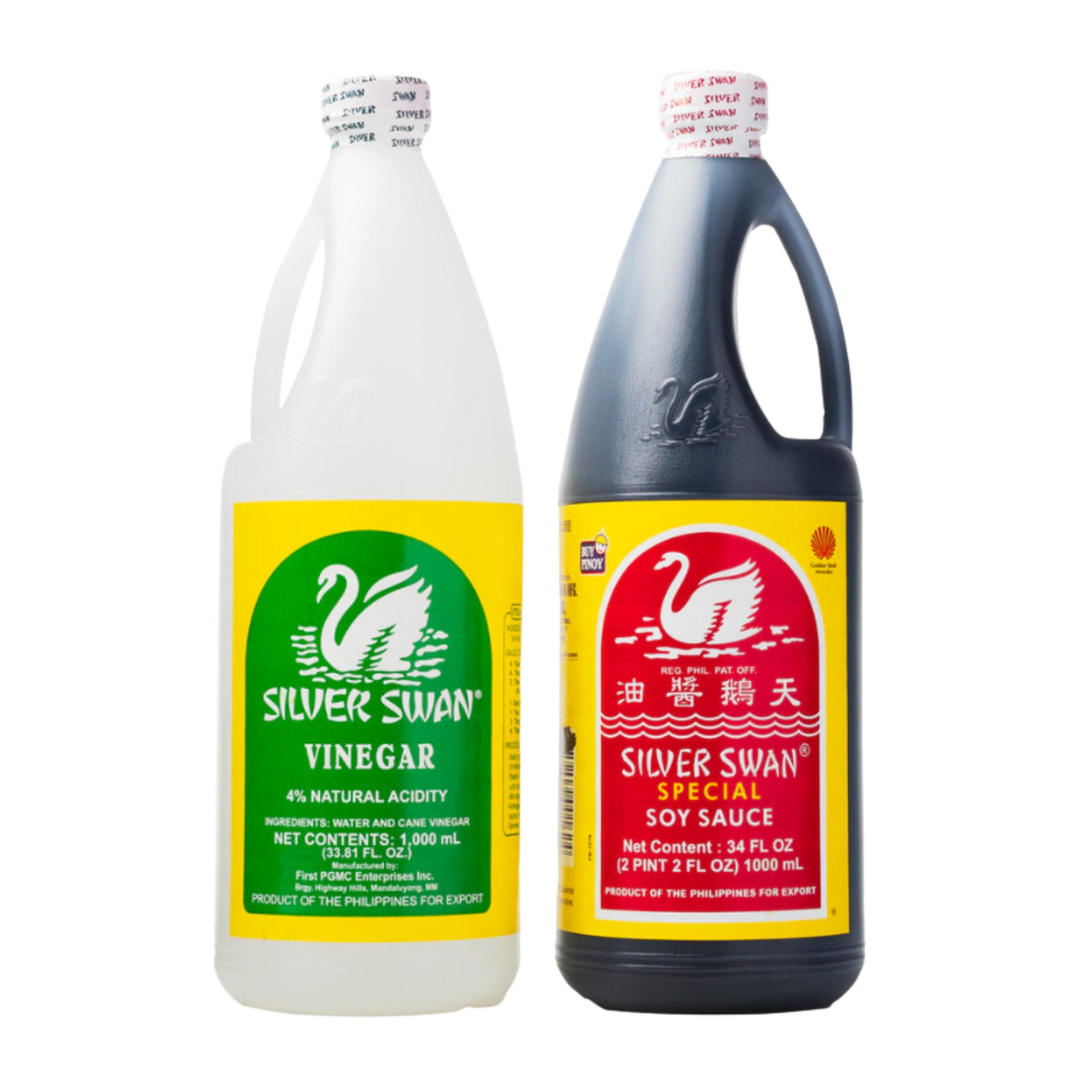 Silver Swan Doble Buenas (Soy Sauce Vinegar Value Pack) - 2x6/1000ml | 33.81fl oz