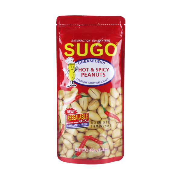 Sugo Peanuts Hot & Spicy - 24/100g |  3.53oz