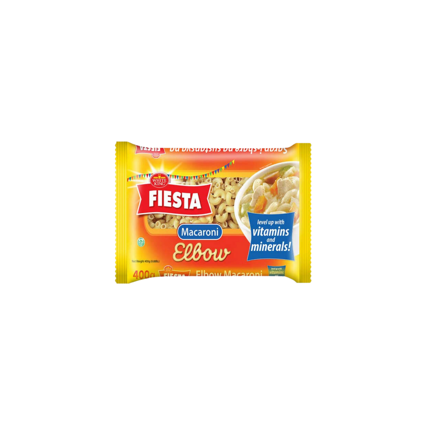 White King Fiesta Elbow Macaroni - 30/400g | 14.11oz